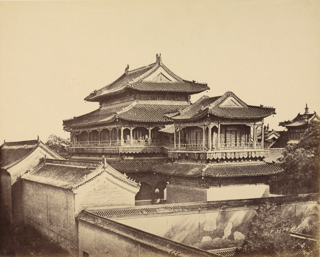 Felice Beato:Temple of Confucius, Peking, Poster Print Wall Art