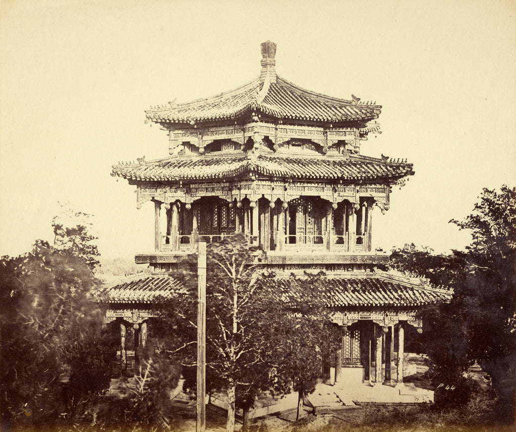 Felice Beato:[The Great Imperial Palace, Yuen-Ming-Yuen, bef, Poster Print Wall Art