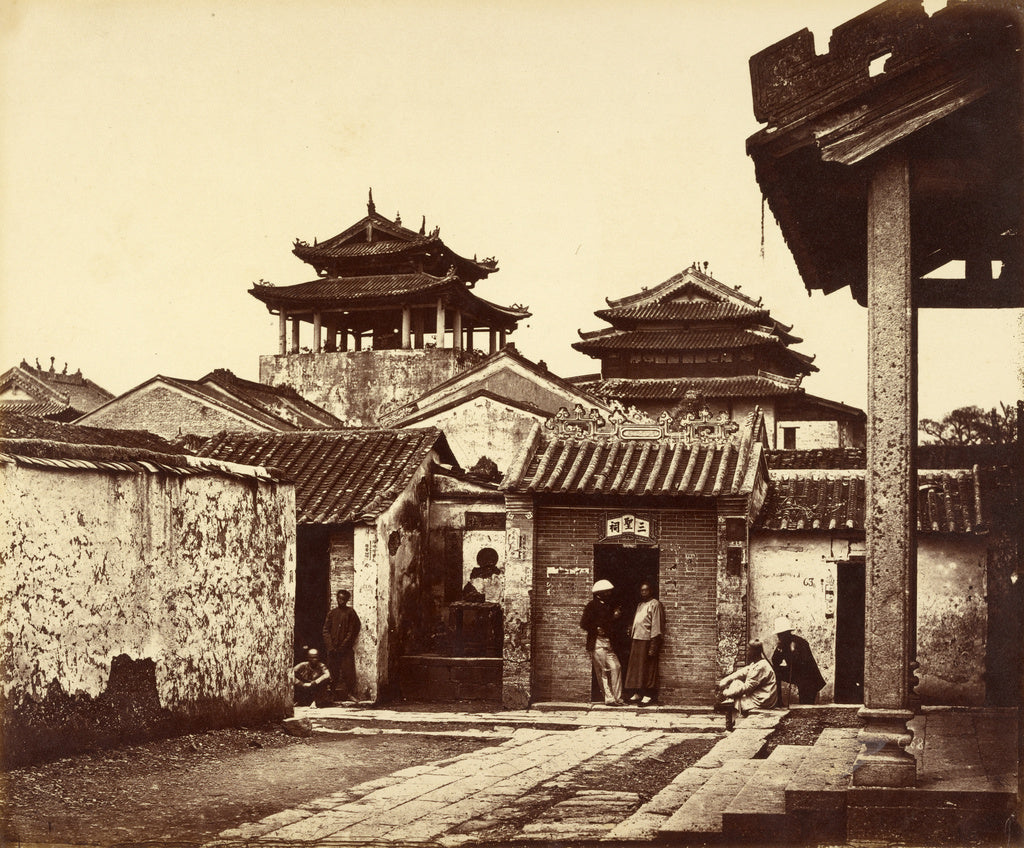 Felice Beato:[Five Genii Temple, from the name Hui Tuh Kung,, Poster Print Wall Art