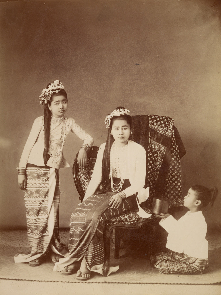 Felice Beato:Burmese Princesses, Poster Print Wall Art
