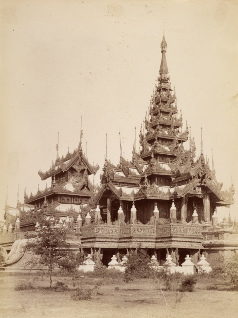 Felice Beato:Queen's Silver Pagoda - Mandalay, Poster Print Wall Art