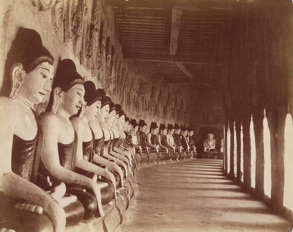 Felice Beato:The Forty-nine Gautamas in the Sagaing Temple, Poster Print Wall Art