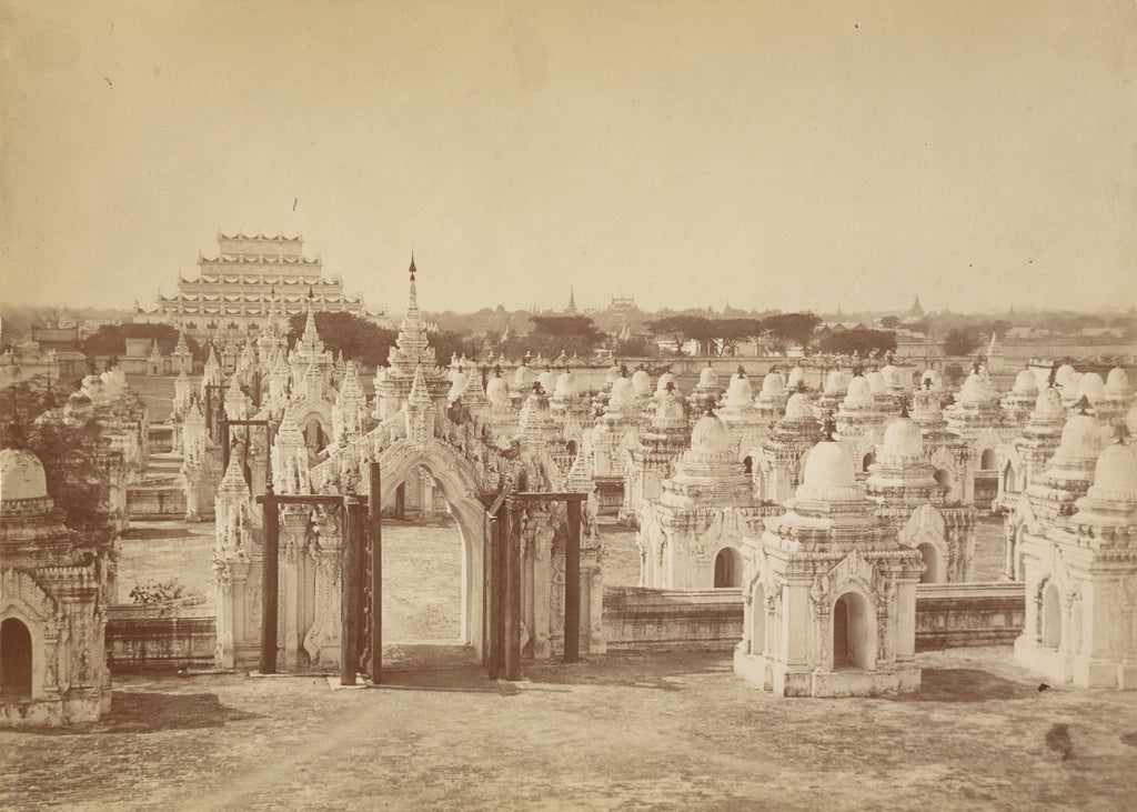 Felice Beato:The 450 Pagoda from the Central Pagoda - Manda, Poster Print Wall Art