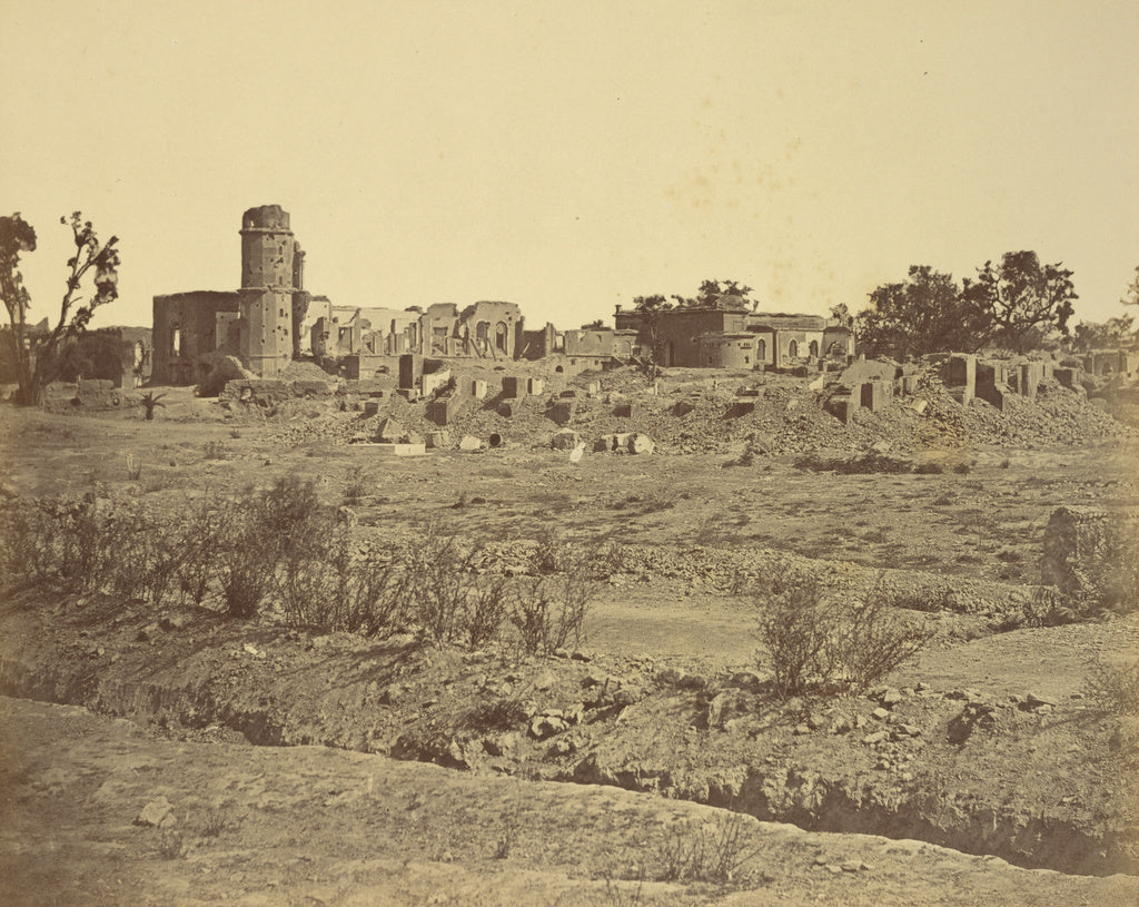 Felice Beato:[Ruins of the Residency on the Opposite Side of, Poster Print Wall Art