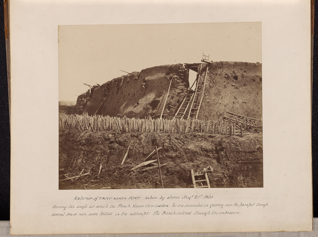 Felice Beato:[Exterior of the Taku North Fort Immediately Af, Poster Print Wall Art