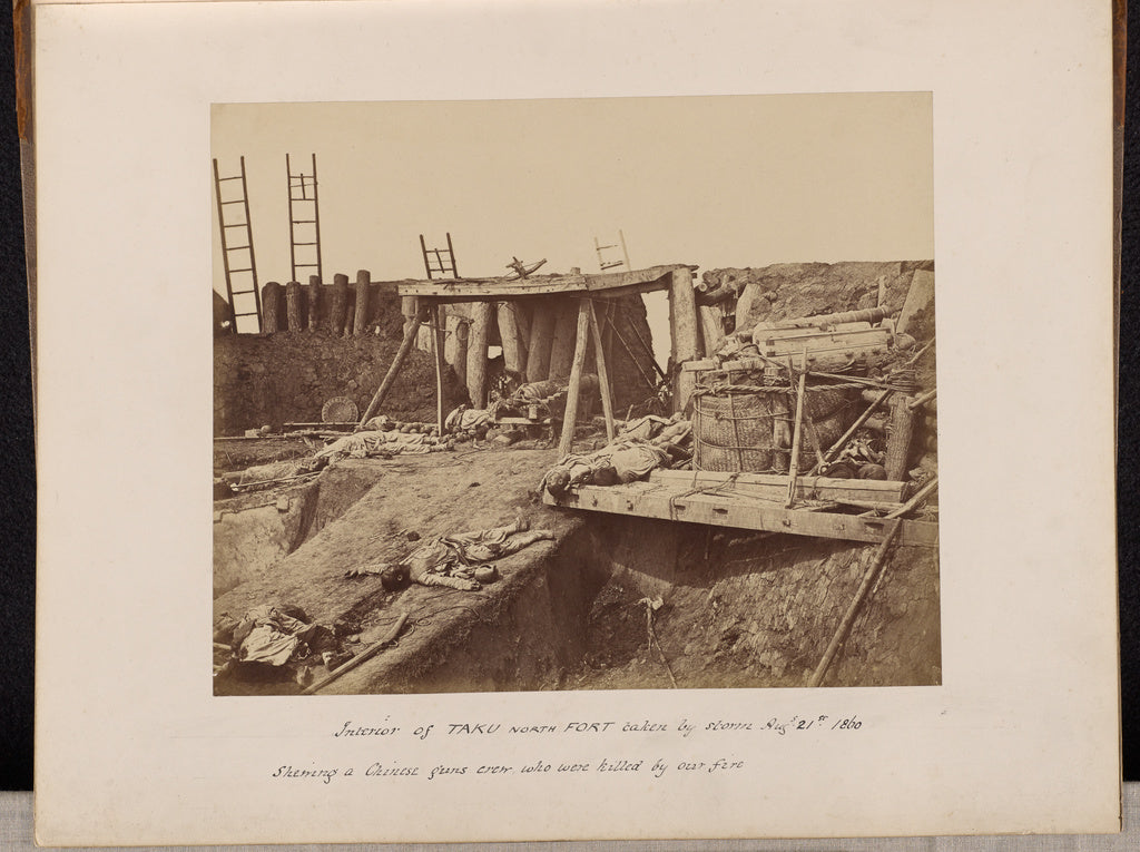 Felice Beato:[Interior of the Angle of Taku North Fort Immed, Poster Print Wall Art