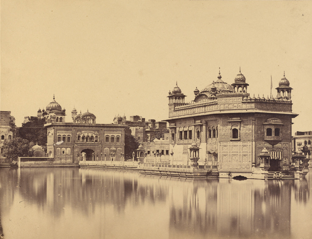 Felice Beato:The Golden Temple at Amritsar, Poster Print Wall Art