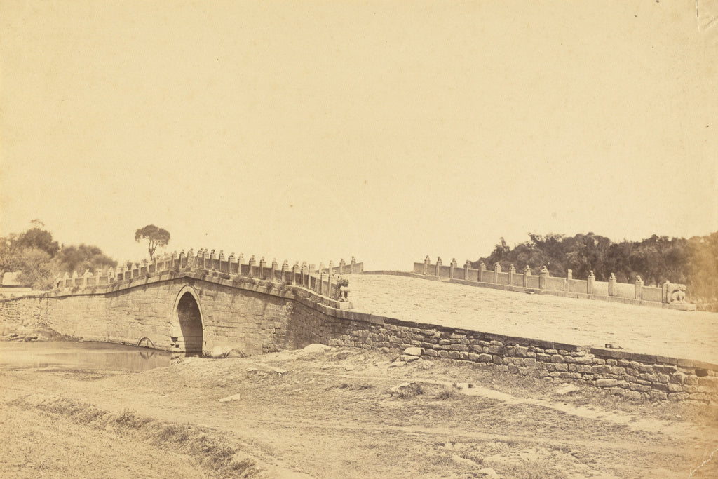Felice Beato:Bridge of the Pa-li-k'um, the Scene of the Figh, Poster Print Wall Art
