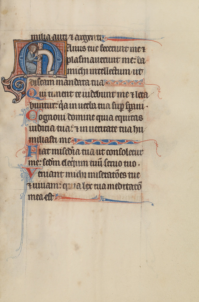 Bute Master:Initial M: A Saint Holding a Scroll, Poster Print Wall Art