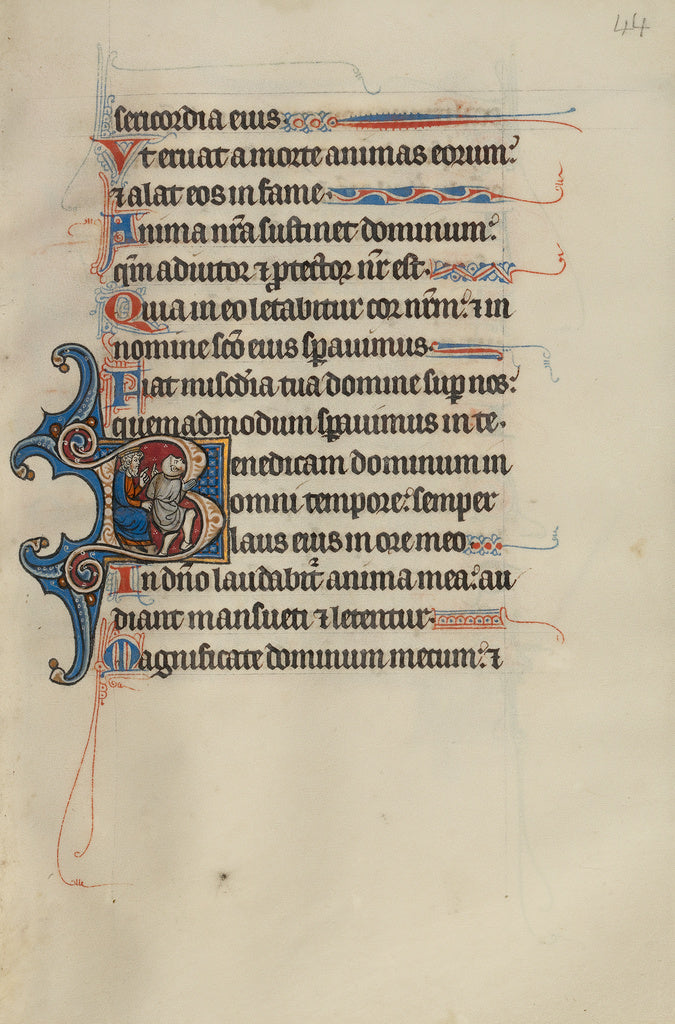 Bute Master:Initial B: David Playing the Fool before Achish , Poster Print Wall Art