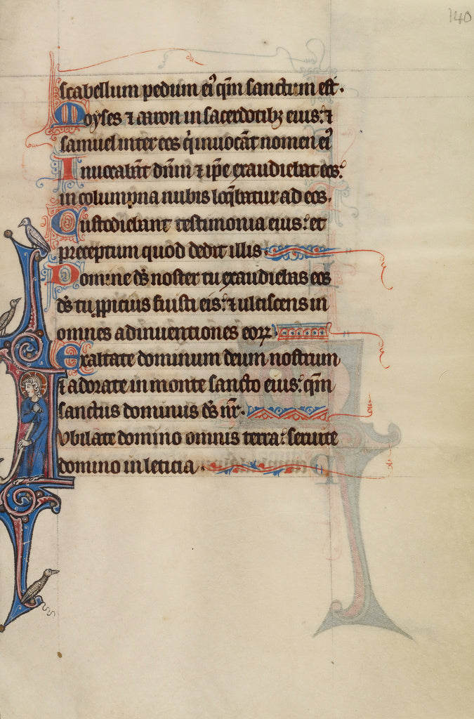Bute Master:Initial I: Christ the Good Shepherd with Birds, Poster Print Wall Art