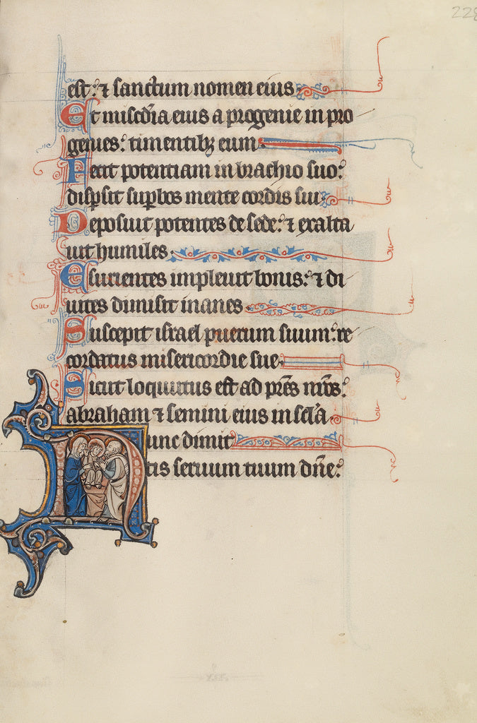 Bute Master:Initial N: The Presentation in the Temple, Poster Print Wall Art