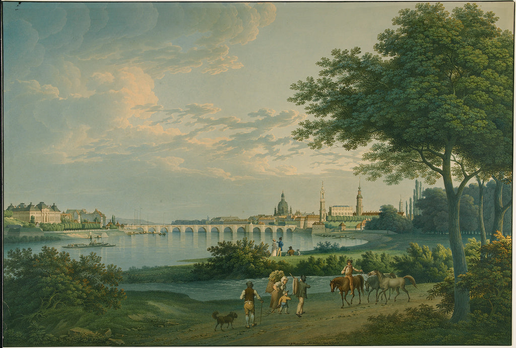 Christian Gottlieb Hammer:View of Dresden, Poster Print Wall Art