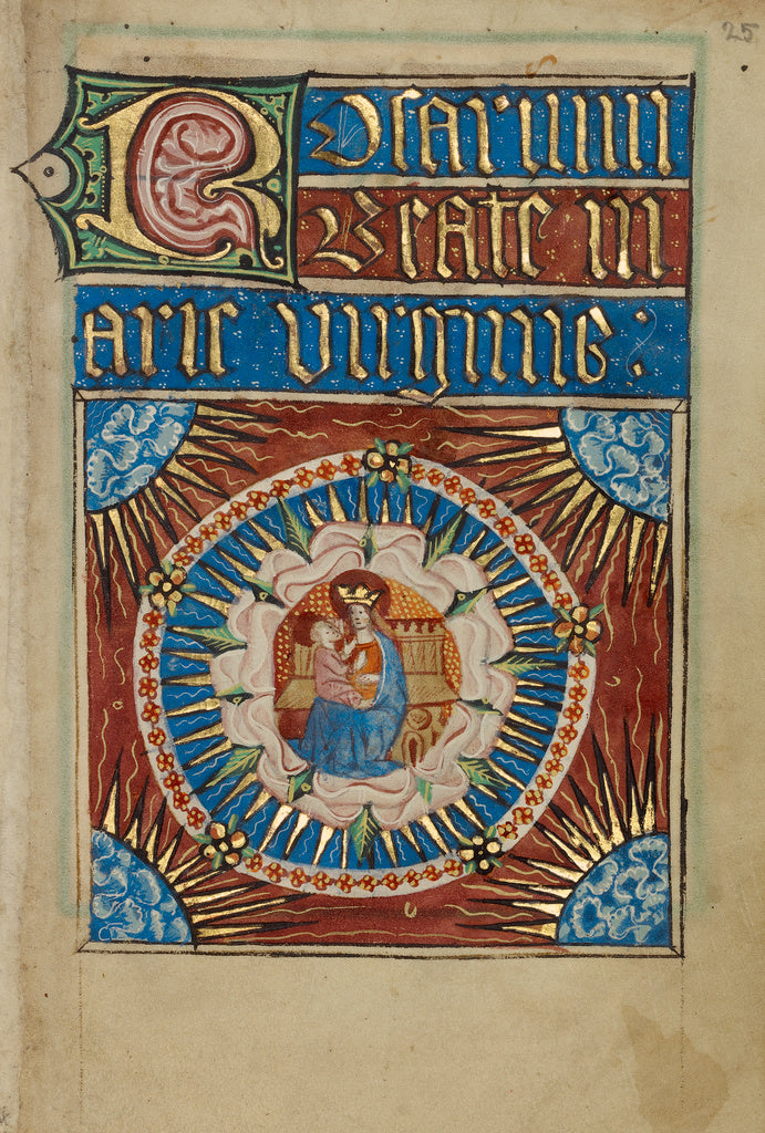 Unknown:The Virgin and Child in a White Rose, Poster Print Wall Art