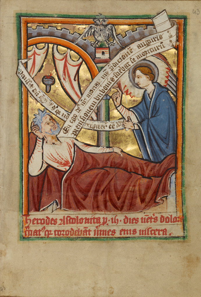 Unknown:The Dream of Joseph/The Angel Appearing to Herod, Poster Print Wall Art
