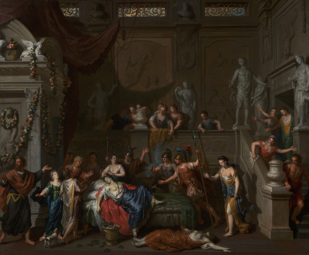 Gerard Hoet:The Death of Cleopatra, Poster Print Wall Art
