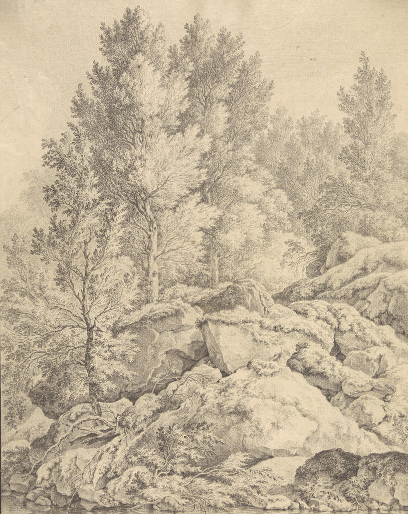 Ferdinand Kobell:View of the Valley of Trippstadt in the Pfa, Poster Print Wall Art