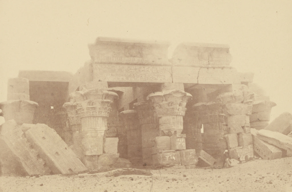 Théodule Devéria:[Close View of the Pillars of the Temple , Poster Print Wall Art