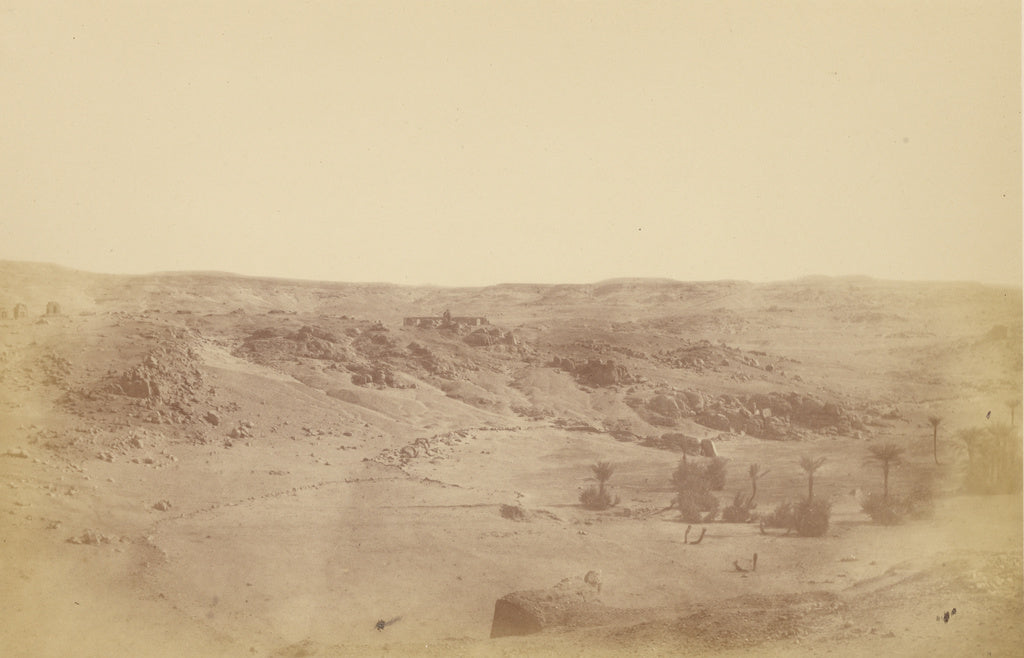 Théodule Devéria:[Overview of the Ruins of Fostat, near Ca, Poster Print Wall Art