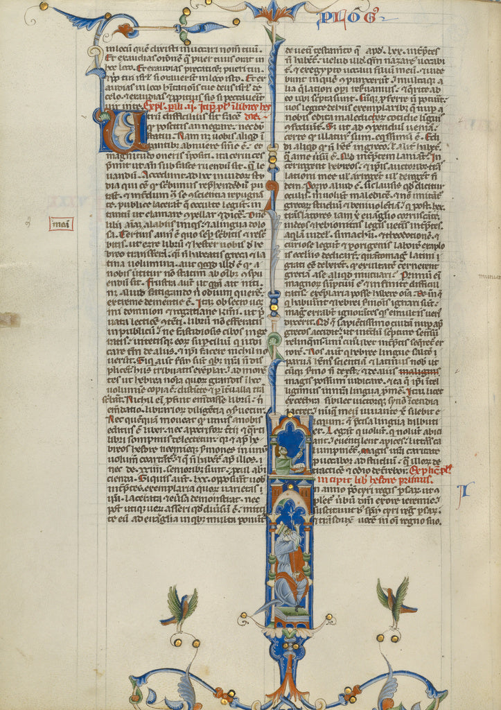 Unknown Artist:Initial I: King Cyrus II Ordering the Building of th, Poster Print Wall Art