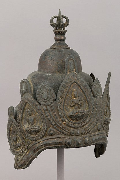Vajracarya priest's crown dated 1864, Poster Print