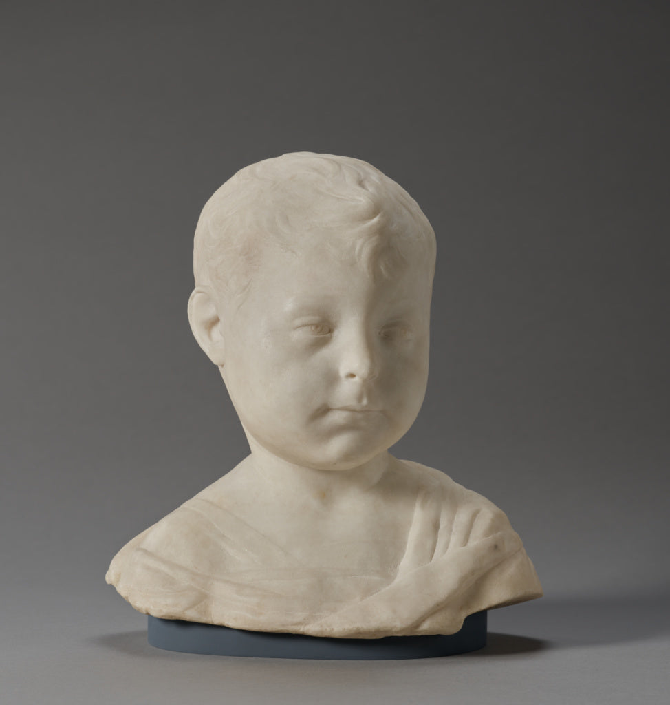 Desiderio da Settignano:Bust of a Young Boy, Poster Print Wall Art
