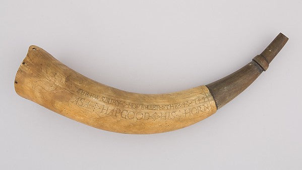 Powder Horn dated 1749, Poster Print Wall Art
