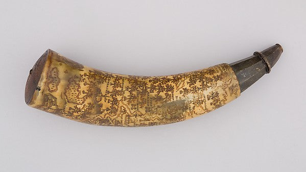 Powder Horn dated 1759, Poster Print Wall Art