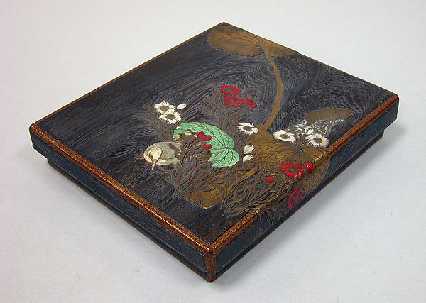 Writing Box with Design of Wild Pink Butterbar and Bird late, Poster Print Wall Art