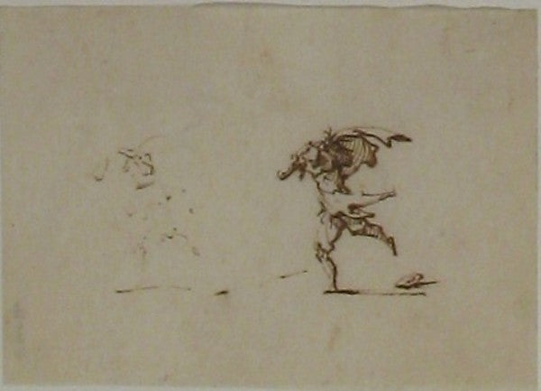 A Man Running early 17th cent-Jacques Callot,16x12"(A3)Poster