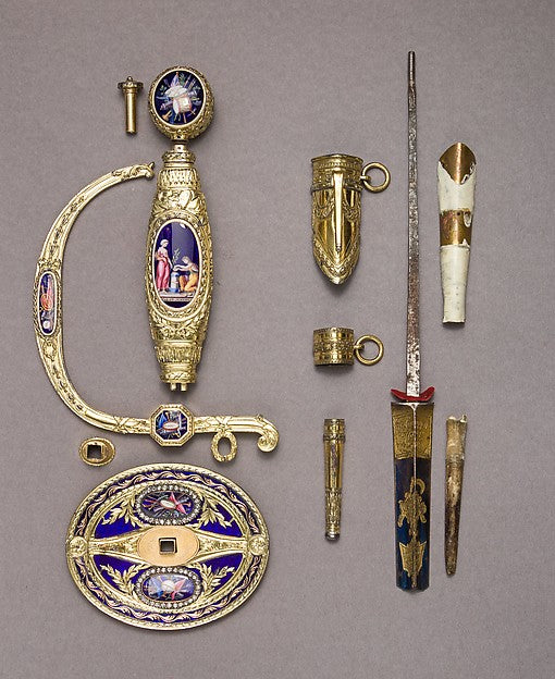 Smallsword Hilt and Scabbard Mounts hallmarked for 1797–98, Poster Print Wall Art