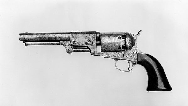 Colt Dragoon Percussion Revolver Third Model serial no. 1309, Poster Print Wall Art