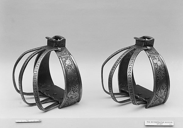 Pair of Stirrups from a Horse Armor Made for a Member of the C, Poster Print Wall Art