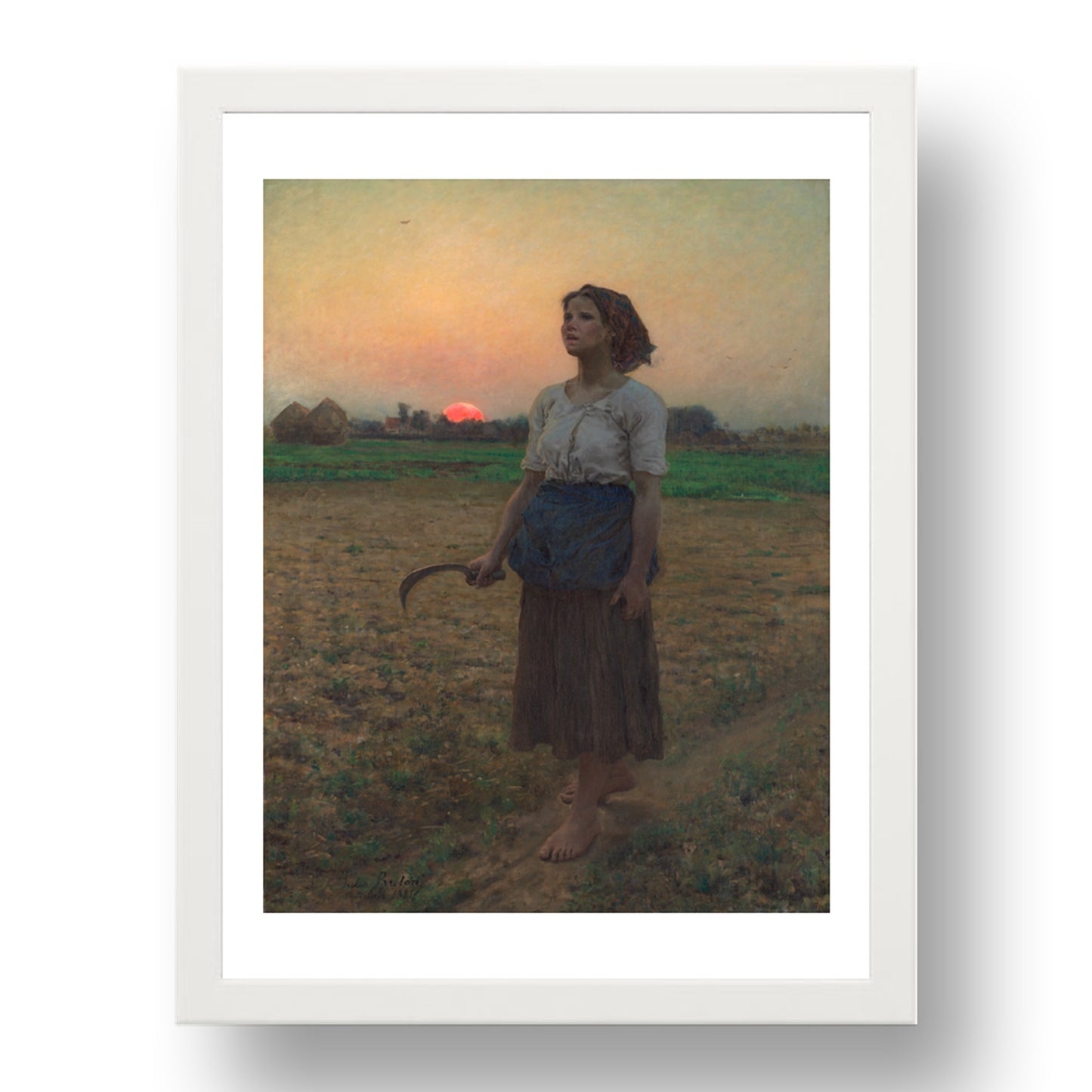 The Song of the Lark, vintage artwork by Jules-Adolphe Breton, 12x8" (A4) Poster