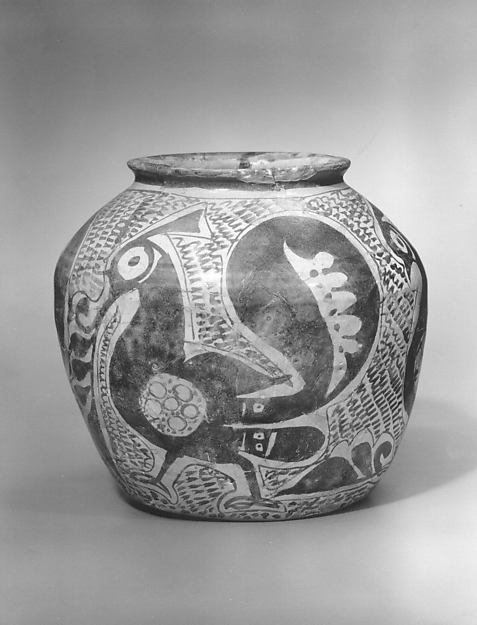 :Jar Depicting Three Spirited Peacocks second half 10th cent-16x12"(A3) Poster