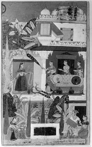 Kakubha Ragini - Page from a Dispersed Ragamala Series c1680, Poster Print Wall Art