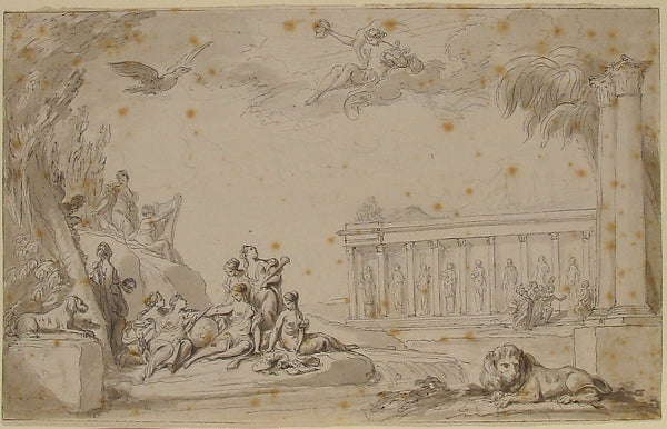 Temple of the Muses c1777-Charles Monnet, Formerly attributed, Poster Print
