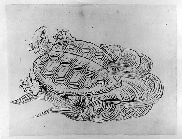 Sea Turtle 18th–19th cent-Attributed to Katsushika Hokusai 1, Poster Print