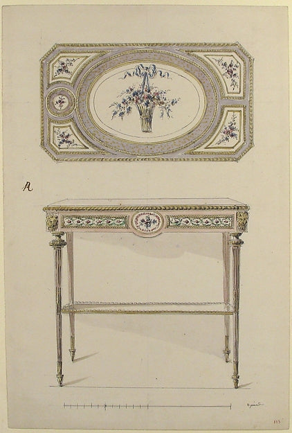 Design for a Table c1770–85-Anonymous, French, 18th cent,16x12"(A3) Poster