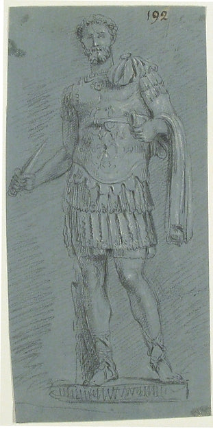 Statue of Warrior 18th cent-Anonymous,French,18th cent, Poster Print Wall Art