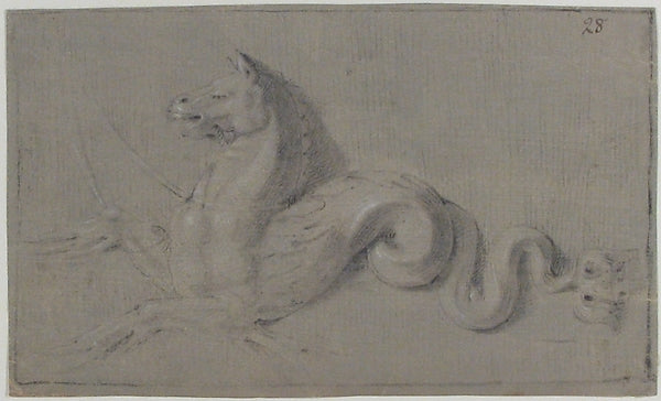 Design for Sculpted Ornament c1825–50-Anonymous,French,19th, Poster Print
