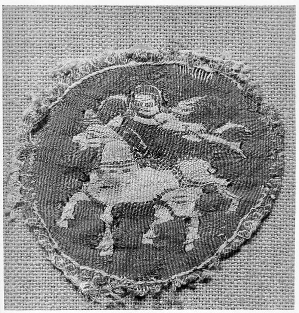 :Roundel with Putto and Horse probably 7th century-16x12"(A3) Poster