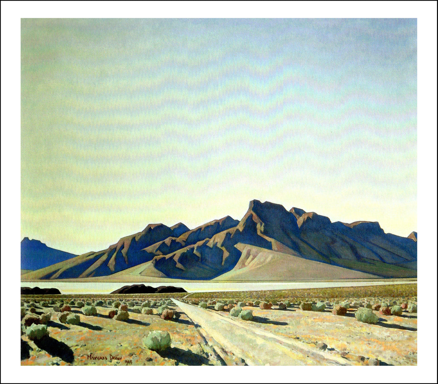 Classic Vintage Landscape by Maynard Dixon, Classic American Western Art, 16x12" (A3) Poster Print