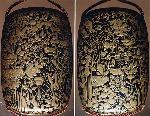 Case with Design of Flowers and Grasses 19th cent, Poster Print Wall Art