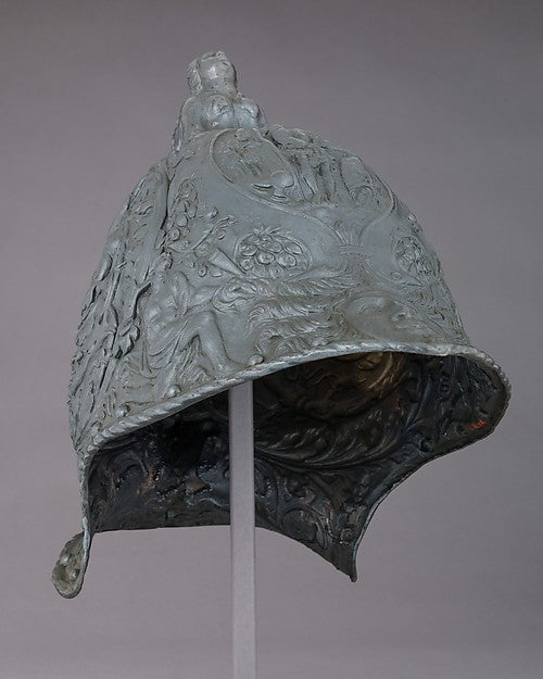 Electrotype Reproduction of a 16th cent Italian Helmet 19th ce, Poster Print Wall Art