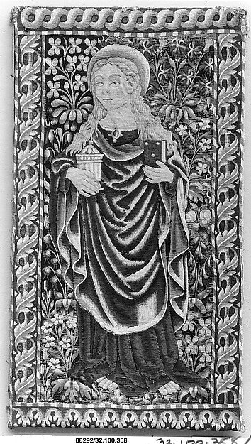 :Saint Mary Magdalene or Saint Barbara with Book and Jar of -16x12"(A3) Poster