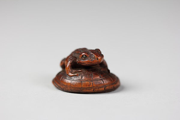 Netsuke of Frog on a Straw Hat 18th cent, Poster Print