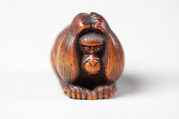 Netsuke of Monkey Scratching His Head 19th cent, Poster Print