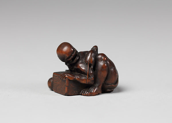 Netsuke of Man who Misses Catching a Rat 19th cent, Poster Print