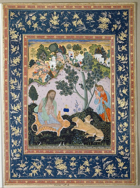 Attributed to the Dublin painter:Ascetic Visited by a Yogini-16x12"(A3) Poster